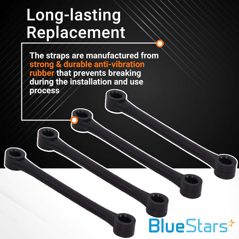 Ultra Durable WH1X2727 Washer Dampening Strap Replacement Part by Blue Stars – Exact Fit for GE & Hotpoint Washers – Replaces WH1X10046 AP2044899 PS271100 - Pack of 4