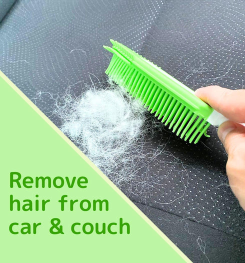 Pet Hair Remover for Car Couch Clothes Furniture - Dog & Cat Fur Lint Removal Brush Soft Rubber Bristles...