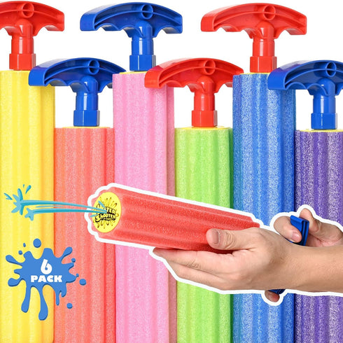 DraMosary Water Blaster Soaker Guns, 6 Pcs Colorful Foam Water Squirters, Water Shooters for Kids Bulk Summer Outdoor Swimming Water Game Fighting...