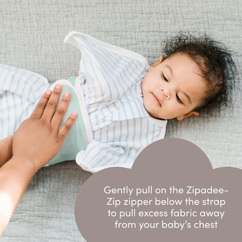 SleepingBaby Zipadee-Zip Snuggle Strap - Wearable Blanket Accessory for Transition Swaddle - One Size, Mint...