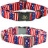 Elegant little tail Independence Day Dog Collar, Holiday Pet Collar with Bow Dog Durable Patriotic Dog Collars Pet Gift Adjustable Dog Collar for ...