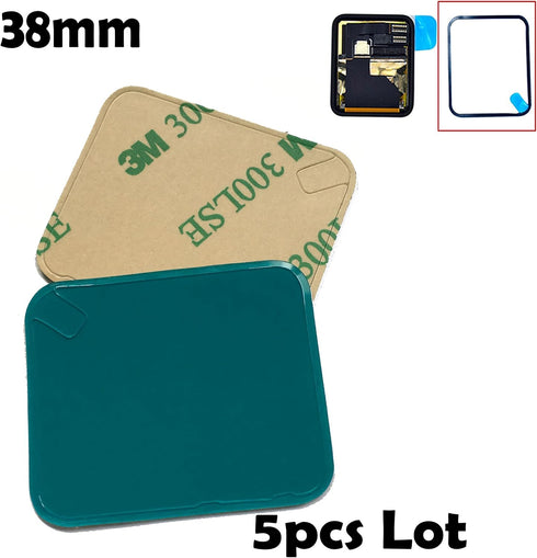 Eaglestar 5pcs Lot Compatible Pre-cut Front LCD Sticker Replacement For Apple Watch Series 1&2 Waterproof Adhesive Tape Glue (38MM 5 Pieces)...