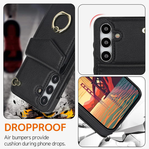 NINKI Compatible Samsung Galaxy S24 Plus Case Wallet with Card Holder & Stand,4 Card Slot Leather Case for Galaxy S24+ Wallet Case S24 Plus Phone ...