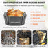Large Air Fryer Silicone Liner for 8-10QT Ninja Dual Basket Air Fryer, Non-Stick Air Fryer Pot, Rectangular Air Fryer Silicone Basket, Reusable Ai...