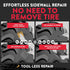 GlueTread Sidewall Tire Repair Kit - Off-Road Tire Patch Kit for ATV and UTV Tires - Includes 4"x4.5"x3/16" Patch, Adhesive Glue, Sandpaper & Inst...