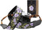 Padwa Lifestyle Purple Flower Camera Strap - 2" Double Layer Cowhide Head Camera Straps for Photographers?Adjustable Neck & Shoulder Vintage Jacqu...