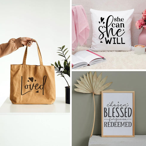 Inspirational Word Stencil Set, 16PCS Christian Faith Stencils with Quotes and Bible Verses, Ideal for Painting on Wood, Canvas, Walls, Furniture,...