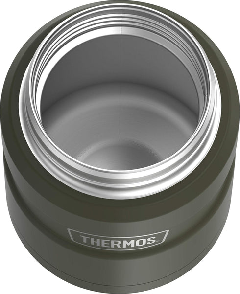 THERMOS Stainless King Vacuum-Insulated Food Jar with Spoon, 16 Ounce, Army Green...