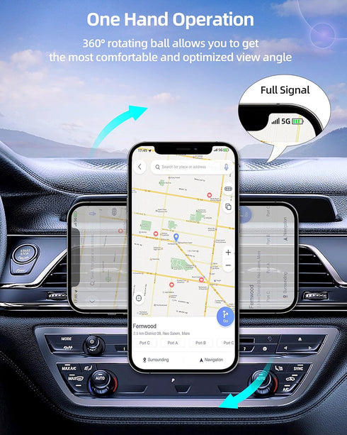 Upgraded for MagSafe Car Mount Charger, Magnetic Wireless Car Charger, Air Vent Magnetic Car Phone Mount Charger for MagSafe iPhone 14 13 12 Serie...