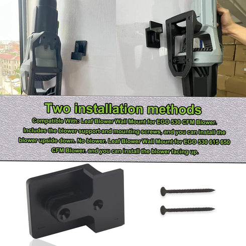 DECKMAN 1 x Leaf Blower Wall Mount | Holder | 2 x Battery Holders Compatible with EGO Leaf Blower/Battery, Blower Wall Mount for EGO 530 615 650 C...