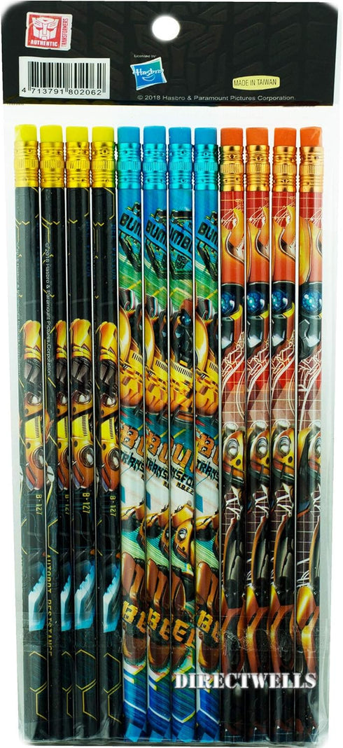 Transformers 12 Wood Pencils Pack...