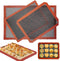 Silicone Hollow Baking Mat Set 3Pcs NonStick Oven Liner Perforated Mesh Pad Breathable Fiberglass Baking Mat Heat-Resistant Cooking Bakeware Mat f...