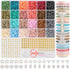 TEXGIZRLY Clay Bead Bracelet Kit, Friendship Bracelet Making Kit for Girls, 24 Colors Clay Beads for Bracelets Making, Beads for Jewelry Making Ki...