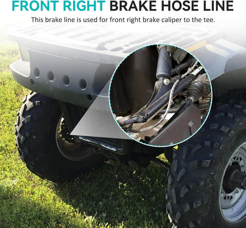 Front Right Brake Hose Line for Polaris Sportsman Magnum Trail Boss Trail Blazer Xplorer Xpress Scrambler Sport Xpedition Big Boss Diesel Worker 2...