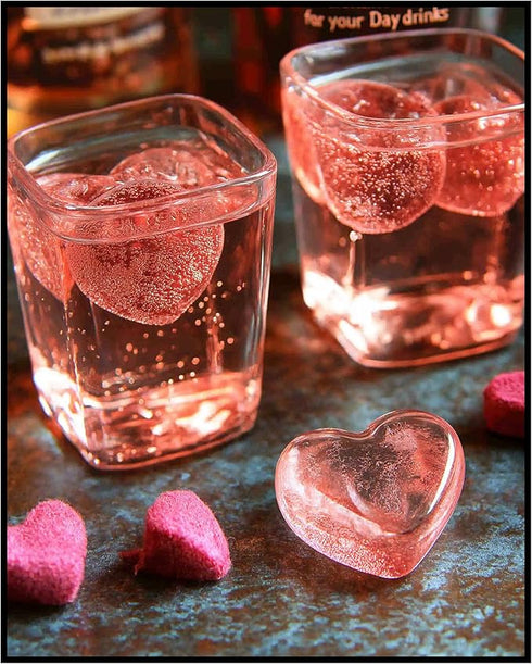 Posterizer 1 pcs-Valentine's themed cute heart-shaped ice cubes-Romantic Art-Holiday Poster Collection-Gift for Couples boyfriend girlfriend Husba...