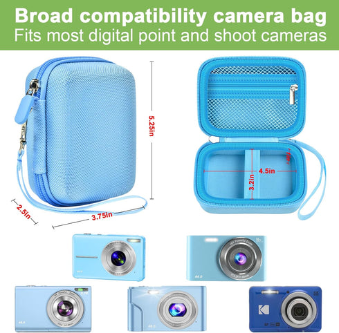 Digital Camera Case Compatible with VAHOIALD FHD 1080P/ for CAMKORY Digital Point and Shoot/for KODAK PIXPRO FZ45-BK 16MP Vlogging/for IWEUKJLO/fo...