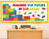 87 Pcs Building Blocks Bulletin Board Set Classroom Decoration Back to School Building our Future in Our Grade Cutouts for Classroom School Chalkb...