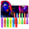 Glow in The Black Light Face Paint Crayons Kit, UV Black Light Makeup Neon Face and Body Paint Sticks Markers for Mardi Gras Halloween Masquerades...