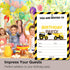 Papery Pop Construction Trucks Birthday Invitations with Envelopes (15 Count) - Kids Birthday Party Invitations for Boys - Tractor...