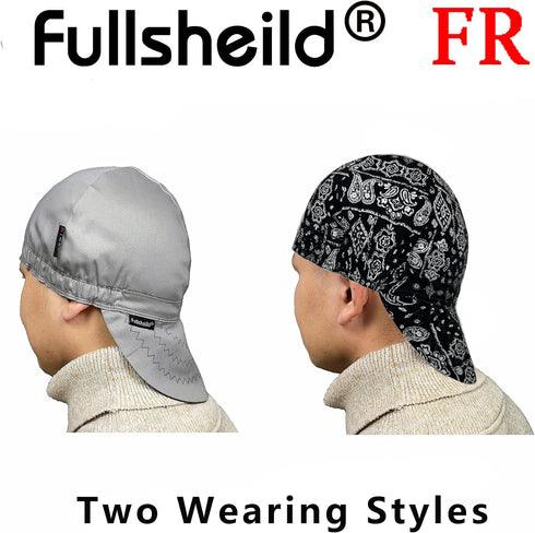 Reversible Welding Cap CAT2 Onesize Flame Resistant Cotton Welder Hat HRC 2 Hood FR High Crown Grey...