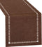 Grelucgo Small Short Hemstitch Chocolate Brown Table Runner, Dresser Scarf, Solid Color (14 x 48 inch)...