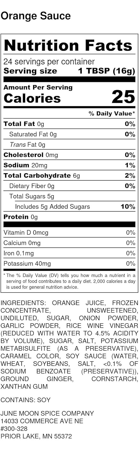 Premium | Traditional Chinese Orange Sauce | Fat Free | Saturated Fat Free | Cholesterol Free...