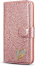QLTYPRI for iPhone 11 Case Wallet Case Bling Shiny Glitter Flip Folio Case Full-Body Protective Cover Card Slots Magnetic Closure Kickstand Wrist ...