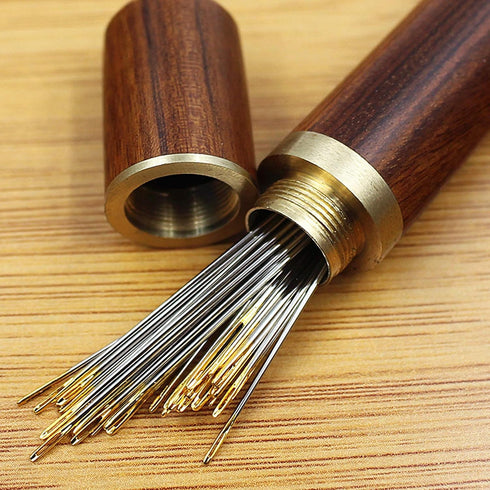 4 Pieces Sewing Needles Holder Sewing Storage Case Wooden Needle Storage Case Box for Sewing Supplies Storage...