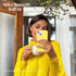ORNARTO Compatible with iPhone 13 Case 6.1, Slim Liquid Silicone 3 Layers Full Covered Soft Gel Rubber Case Cover 6.1 inch-Lemon Yellow...