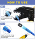 haisstronica 100pcs Blue Heat Shrink Female Spade Connectors,16-14 Gauge Insulated Electrical Crimp Wire Terminals...
