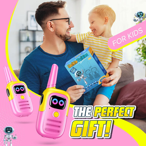 Girls Walkie Talkies Toys for Kids: DASTION-99 Mini Robots Walkies Talkies Birthday Gifts for 3 4 5 6 7 Year Old Girl Toys for 3-7 Year Old Girl O...