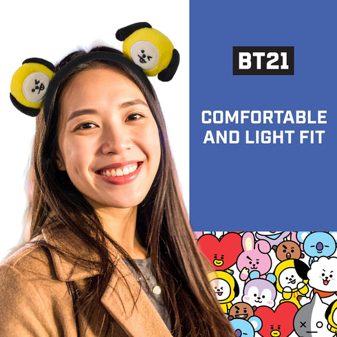 BT21 LINE FRIENDS Women's Headband, 3D Plush Hair Band for Adults, Cute Fashion Accessories, CHIMMY, One Size...