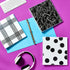 Avery Durable View 3 Ring Binder, 1 Inch Round Rings, Black and White Dots, 1 Fashion Binder (26744)...