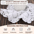 kilofly Crochet Cotton Lace Table Placemats Doilies Pack, 4pc, White, Blossoms, 10 inch...