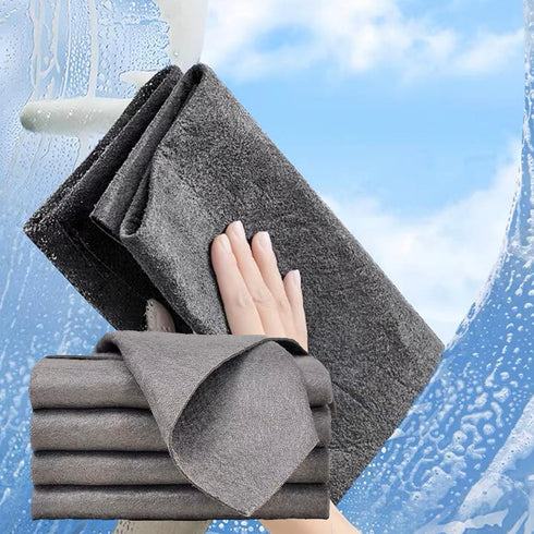 Magic Glass Cleaning Cloth - Streak Free, Ultra-Absorbent car Window Fog Remover, Monitor Screen, and Glasses Cleaning Towel Made from Seaweed fib...