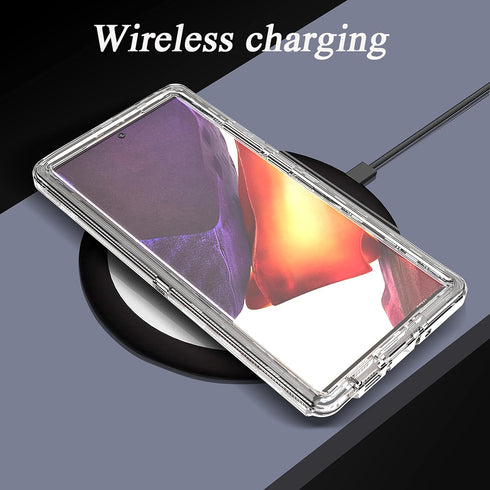 YmhxcY Galaxy Note 20 Ultra Case - 3 Layer Drop Protection, Shockproof, Clear Silicone Cover - Crystal Clear...