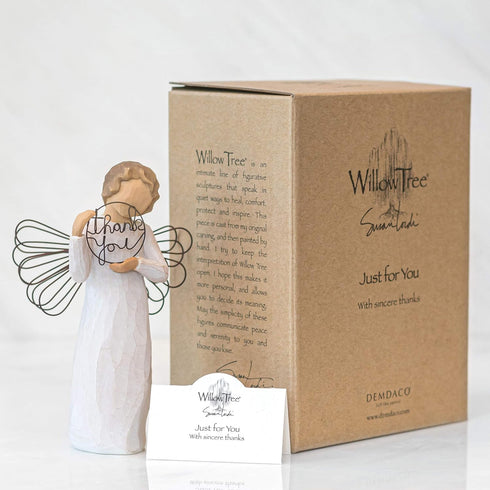 Willow Tree Just for You Angel, with Sincere Thanks, A Gift to Express Appreciation and Thankfulness for Teachers, Volunteers, Donors, Caregivers,...
