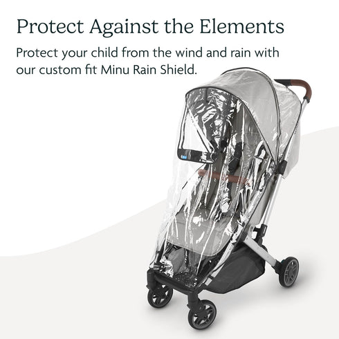 UPPAbaby Minu and Minu V2 Rain Shield/Waterproof and Windproof Coverage/Ventilated Design/Quick Attachment/Easy Access to Child...