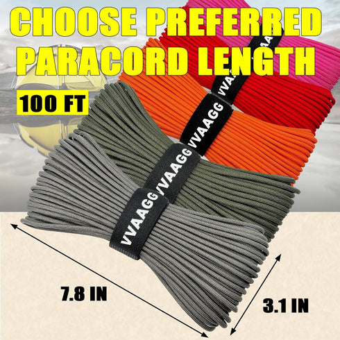 Climbing Utility Cord 100FT, 4mm Utility Heavy Duty 12 Strand Nylon Climbing Camping Rope, Tent Rope, Clothsline Rope, Marine Weatherproof Rope...
