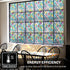 FEOMOS Stained Glass Window Film, Window Privacy Films, Colorful Lattice Window Tint, Rainbow Glass Decals Stickers for Home Anti UV 29.5x78.7 inc...