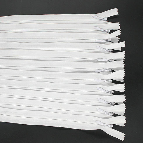 Leekayer 20PCS Invisible Nylon Coil Zipper,Clothing Zipper,DIY Sewing Tools for Craft Special(20 inch,White)...