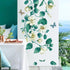 Amaonm Removable DIY 3D Blue Flower Vine White Floral Leaf Art Decor Kids Room Wall Sticker Girls Teens Bedroom Living Room Wall Decals Nursery Ro...