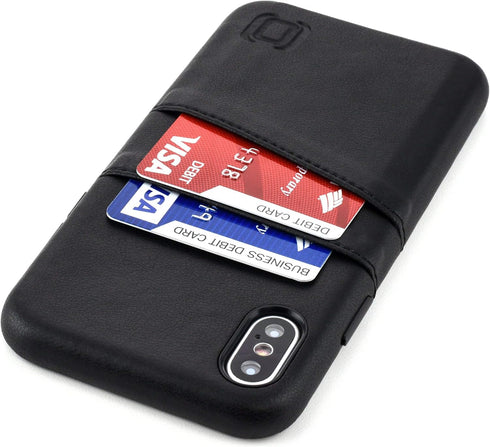 Dockem Wallet Case for iPhone X/XS: Built-in Metal Plate for Magnetic Mounting & 2 Credit Card Holders, (5.8" Exec M2, Synthetic Leather, Black)...