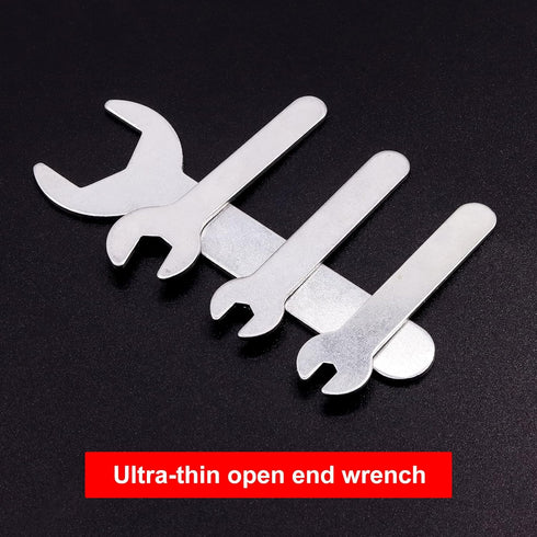 12PCS Single Open Ended Wrench Set Silver Flat Spanner Combination 1.5mm Ultra Thin Repair Tool for Limited Space Conditions...