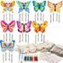 16 Pack Butterfly Wind Chime Kits Butterfly Crafts for Kids Make Your Own Butterfly Wind Chime Wooden DIY Arts and Crafts for Summer Party School ...
