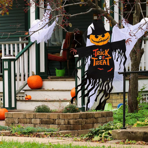 Halloween Garden Flag Outdoor Decorations for Outside Double-Sided Printed, Pumpkin Ghost Winter Yard Flags House Yard Seasonal Decoration 22 x 23...