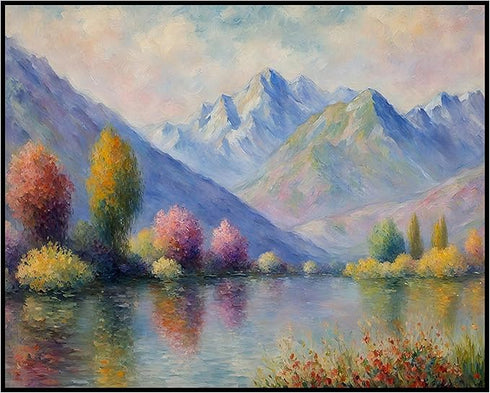 Posterizer 1 pcs- mountains and trees beautiful landscape nature 1-Landscape & Nature Art-Floral Botanical Art- Decor for Home & Office- unframed ...