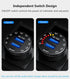 KEWIG Car Charger, 36W Fast Car Charger Adapter, Dual USB Car Charger Fast Charge with Colorful Voltmeter & ON/Off Switch......