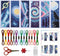 ORIGACH 6 Set Cross Stitch Bookmark Kit for Beginner Starry Sky Pattern DIY Stamped Embroidery Bookmark Kit with 20 Colors Embroidery Floss Instru...