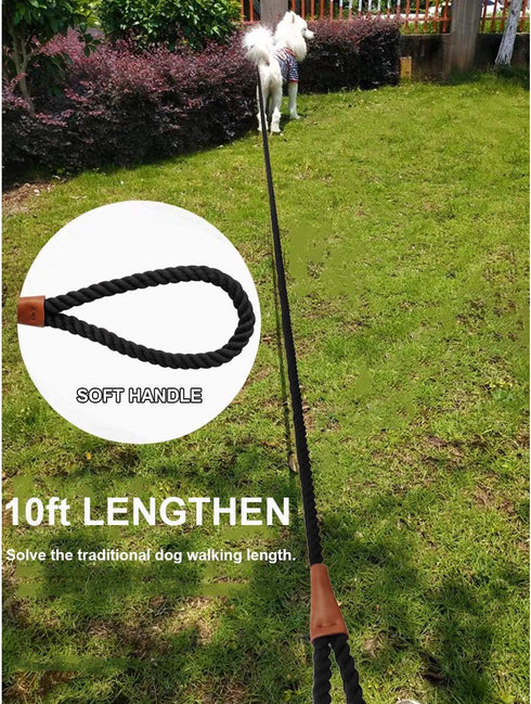 BTINESFUL Heavy Duty Rope Dog Leash 10 ft, Strong Dog Leash Soft Handle Dog Traction for Large Medium Dogs Hiking, Camping, Exploring, Walking(1/2...